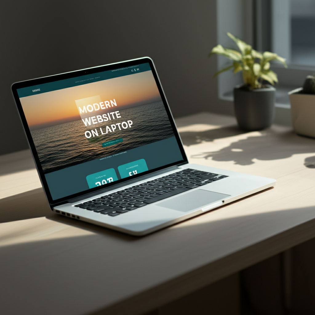 Modern website mockup